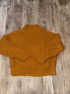 Jon & Anna Chunky Mock Neck Sweater - Mustard Gold